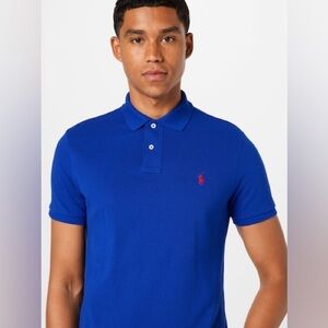 Polo Ralph Lauren Men’s Royal Blue‎ Custom Fit Classic Preppy Shirt XXL 2XL